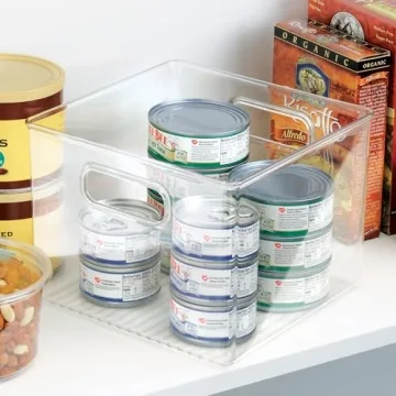 iDesign Plastic Storage Bins for Kitchen and Bathroom
