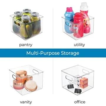 iDesign Plastic Storage Bins for Kitchen and Bathroom