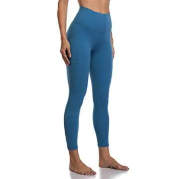 Colorfulkoala Women's High Waisted Tummy Control Workout Leggings - Classic Blue