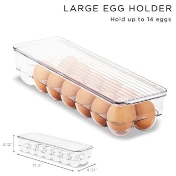 Sorbus Refrigerator Organizer Set - 6 BPA-Free Containers