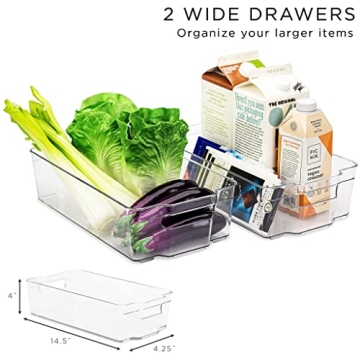 Sorbus Refrigerator Organizer Set - 6 BPA-Free Containers