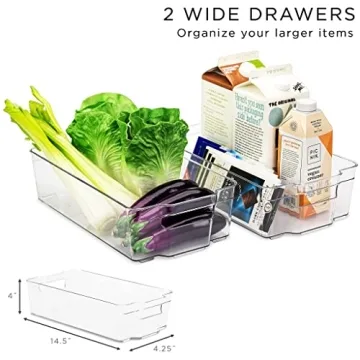 Sorbus Refrigerator Organizer Set - 6 BPA-Free Containers