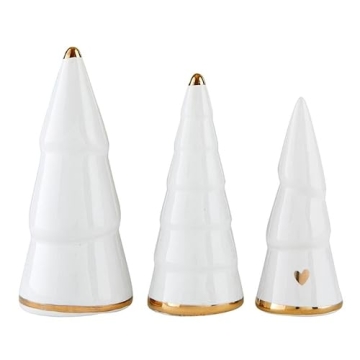 Santa Barbara Ceramic Holiday Trees Set of 3 for Home Decor