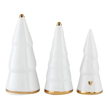Santa Barbara Ceramic Holiday Trees Set of 3 for Home Decor