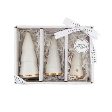 Santa Barbara Ceramic Holiday Trees Set of 3 for Home Decor