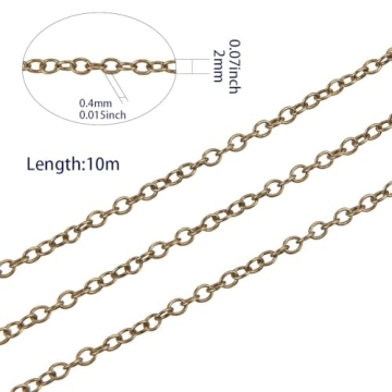 SUNNYCLUE Antique Bronze Jewelry Chain for DIY Projects