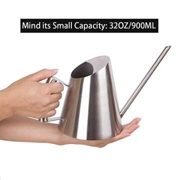 IMEEA Stainless Steel Watering Can for Indoor Plants 30oz