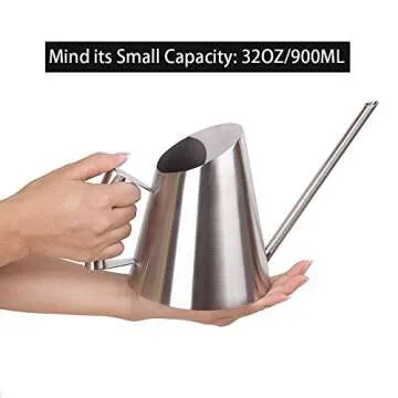 IMEEA Stainless Steel Watering Can for Indoor Plants 30oz