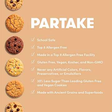 Partake Crunchy Cookies - Chocolate Chip | 2 Boxes | Vegan & Gluten Free | Free of Top 8 Allergens- ...