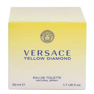Versace Eau De Toilette Spray for Women, Yellow Diamond, 1.7 Ounce