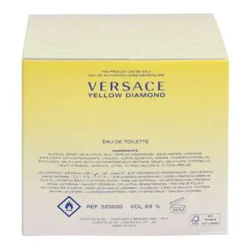 Versace Eau De Toilette Spray for Women, Yellow Diamond, 1.7 Ounce