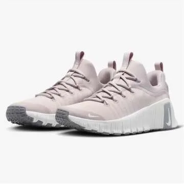 Nike Free Metcon 6 Women's Workout Shoes (FJ7126-002, Platinum Violet/Cement Grey/Summit White/White) Size 9.5