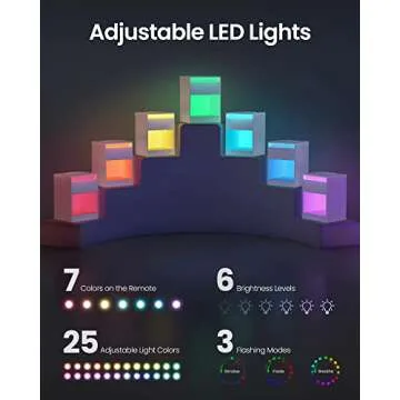 VASAGLE LED Nightstand with Charging Station, Adjustable Light Colors, 2 AC Outlets, 2 USB Ports, Bedside Table, Side Table with Drawer, Modern, 13.8 x 15.7 x 21.7 Inches, Cloud White ULET618T14V1