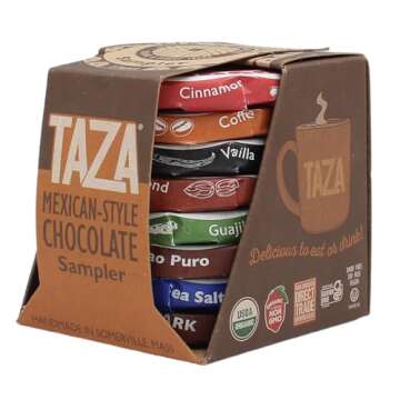 Taza Chocolate Organic Mexicano Disc Stone Ground, Variety Pack, 1.35 Ounce (8 Count), Vegan