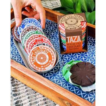 Taza Chocolate Organic Mexicano Disc Stone Ground, Variety Pack, 1.35 Ounce (8 Count), Vegan