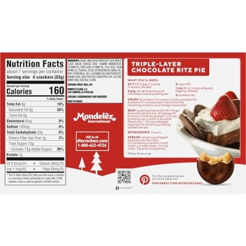 RITZ Fudge Covered Holiday Crackers 7.8 oz Limited Edition