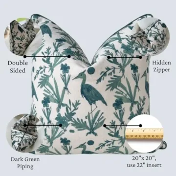 Jillien Harbor Coastal Pillow Cover for Elegant Home Décor