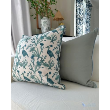Jillien Harbor Coastal Pillow Cover for Elegant Home Décor