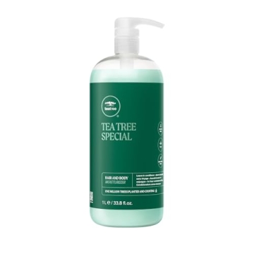 Tea Tree Hair and Body Moisturizer - 3-in-1 Leave-In Conditioner, Body Lotion, After-Shave Cream, 33...