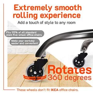 Upgrade Your Office with Smooth Rolling Chair Wheels