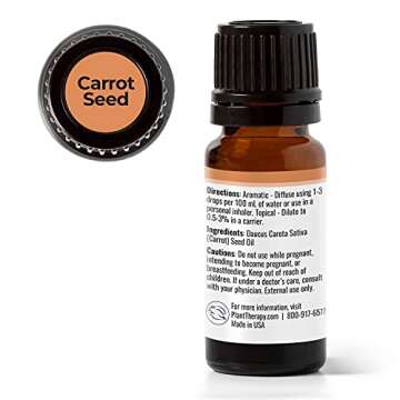 Plant Therapy Carrot Seed Essential Oil 100% Pure, Undiluted, Natural Aromatherapy, Therapeutic Grade 10 mL (1/3 oz)