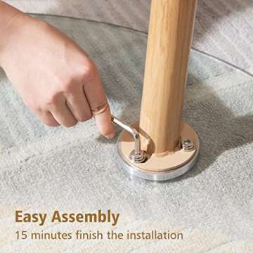 STYLIFING Glass Dining Table - Modern Round Table for 4