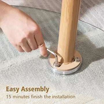 STYLIFING Glass Dining Table - Modern Round Table for 4