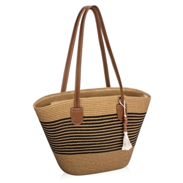 Shop iSamzan Straw Beach Tote Bag for Women, Ideal Summer Accessory