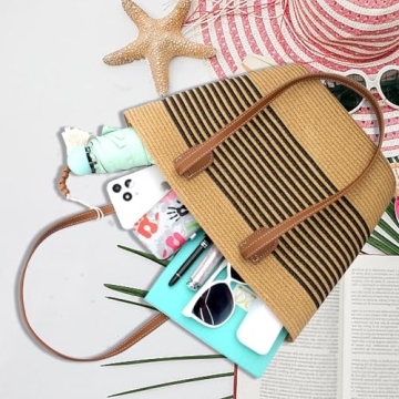 Shop iSamzan Straw Beach Tote Bag for Women, Ideal Summer Accessory