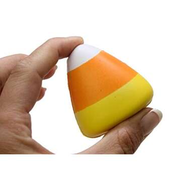 Curious Minds Busy Bags Halloween Bulk 24 Candy Corn Party Favor Squish Squeeze Stress Balls, Small ...