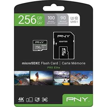 PNY 256GB Pro Elite MicroSDXC Card - High-Speed Memory Solution