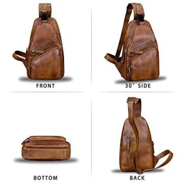 Genuine Leather Sling Bag for Stylish Organization