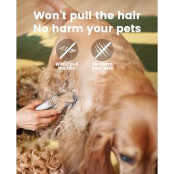 oneisall Dog Grooming Clippers for Thick Heavy Coats,Low Noise Cordless Dog Grooming Kit with Metal Blades, All Stainless Steel, 2 Speeds