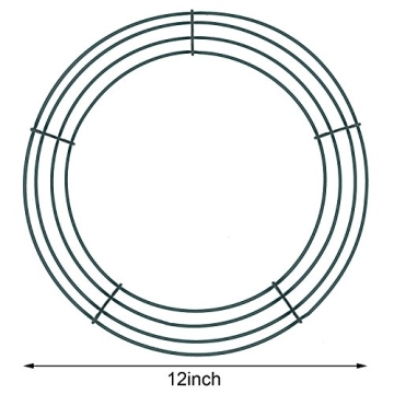 12-Inch Green Wire Wreath Frames for Festive Crafts