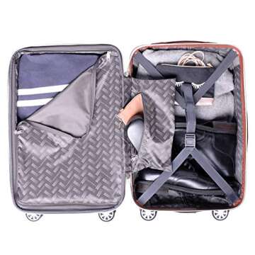 Gabbiano Bravo 3 Piece Hardside Luggage Set for Traveling