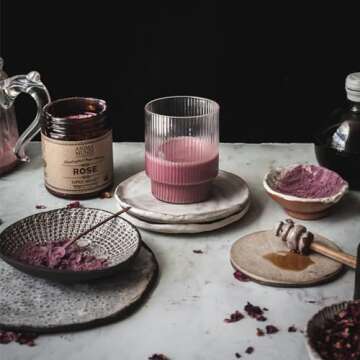 Anima Mundi Apothecary Love + Serenity Rose Petal Powder with Edible Dried Rose Petals & Buds, Aromatic Blend for Teas, Lattes, Desserts (2.5oz / 71g)