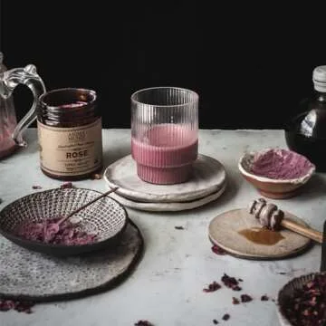 Anima Mundi Apothecary Love + Serenity Rose Petal Powder with Edible Dried Rose Petals & Buds, Aromatic Blend for Teas, Lattes, Desserts (2.5oz / 71g)