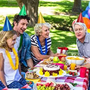 Sumind Colorful Birthday Party Hats Party Cone Hats Metallic Foil Cone Hats Birthday Paper Hats (15)