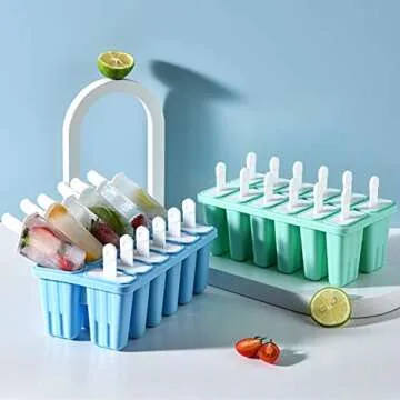 Silicone Popsicle Molds - 12 Easy Release Cavities