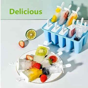 Silicone Popsicle Molds - 12 Easy Release Cavities