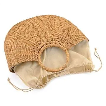 Woven Straw Handbag Summer Beach Tote Bag for Women