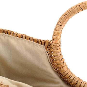 Woven Straw Handbag Summer Beach Tote Bag for Women