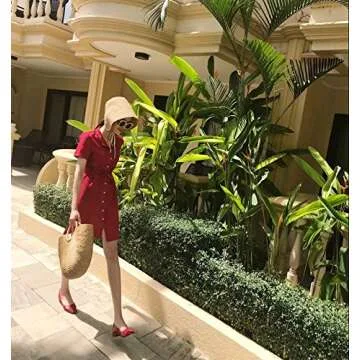 Woven Straw Handbag Summer Beach Tote Bag for Women