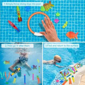 28 Pcs Balnore Underwater Swimming Pool Toys