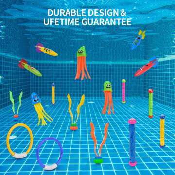 28 Pcs Balnore Underwater Swimming Pool Toys