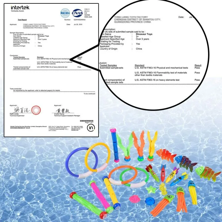 28 Pcs Balnore Underwater Swimming Pool Toys