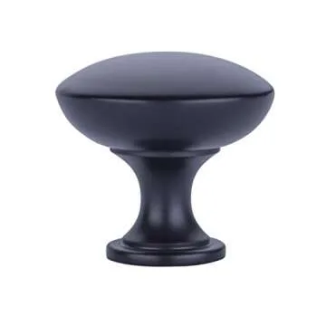 Stylish Flat Black Cabinet Knobs - 10-Pack by Amazon Basics