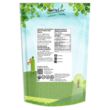Food to Live Organic Antioxidant Mix Sprouting Seeds 1 Pound