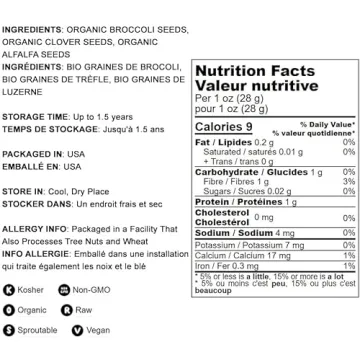 Food to Live Organic Antioxidant Mix Sprouting Seeds 1 Pound