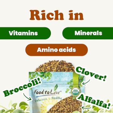 Food to Live Organic Antioxidant Mix Sprouting Seeds 1 Pound